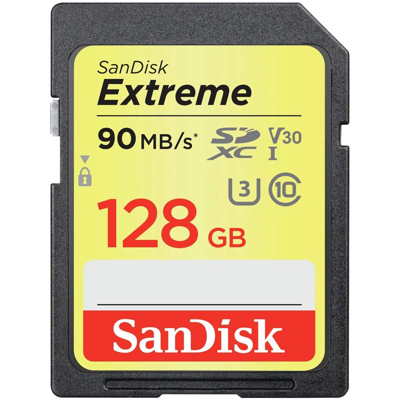 رم اس دی ۱۲۸ گیگ سن دیسک SanDisk Extreme U3 90MB/s