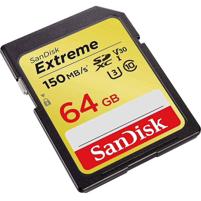 رم اس دی 64 گیگ سن دیسک SanDisk Extreme SD U3 150MB/s