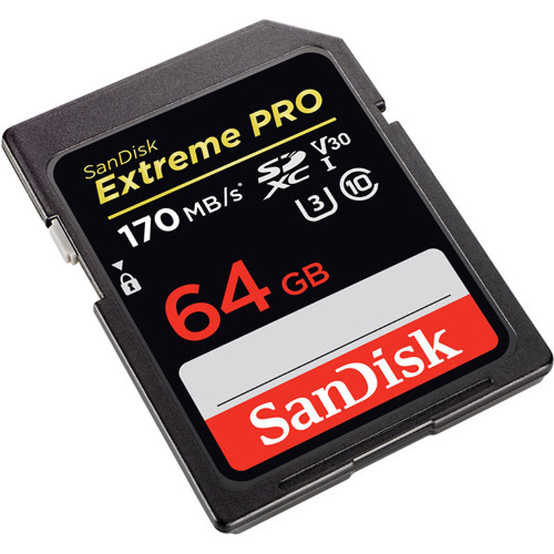 رم اس دی 64 گیگ سن دیسک SanDisk Extreme Pro SD U3 170MB/s