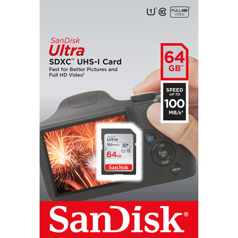 رم اس دی 64 گیگ سن دیسک SanDisk Ultra U1 100MB/s