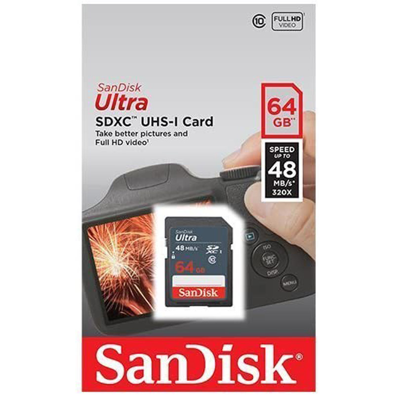 رم اس دی 64 گیگ سن دیسک SanDisk Ultra U1 48MB/s