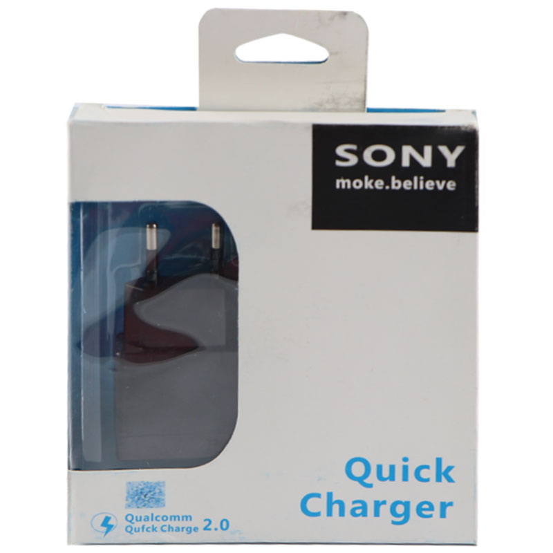 شارژر دیواری فست شارژ Sony 2A QC2 + کابل میکرو یو اس بی