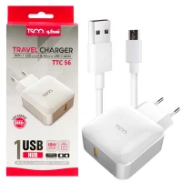 شارژر دیواری TSCO TTC56 + کابل میکرو یو اس بی