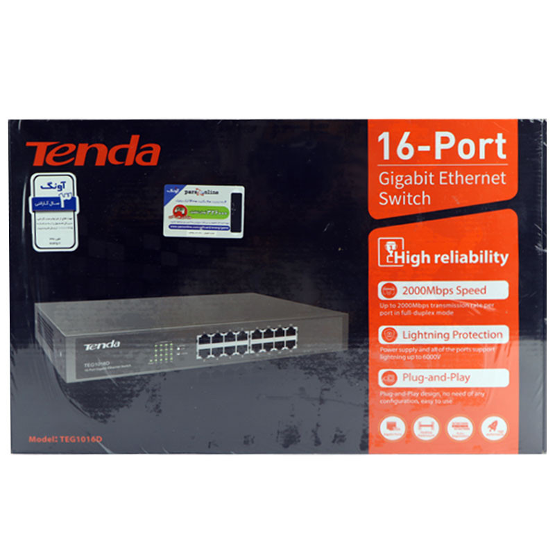 سوییچ 16 پورت Tenda TEG1016D Ethernet Desktop