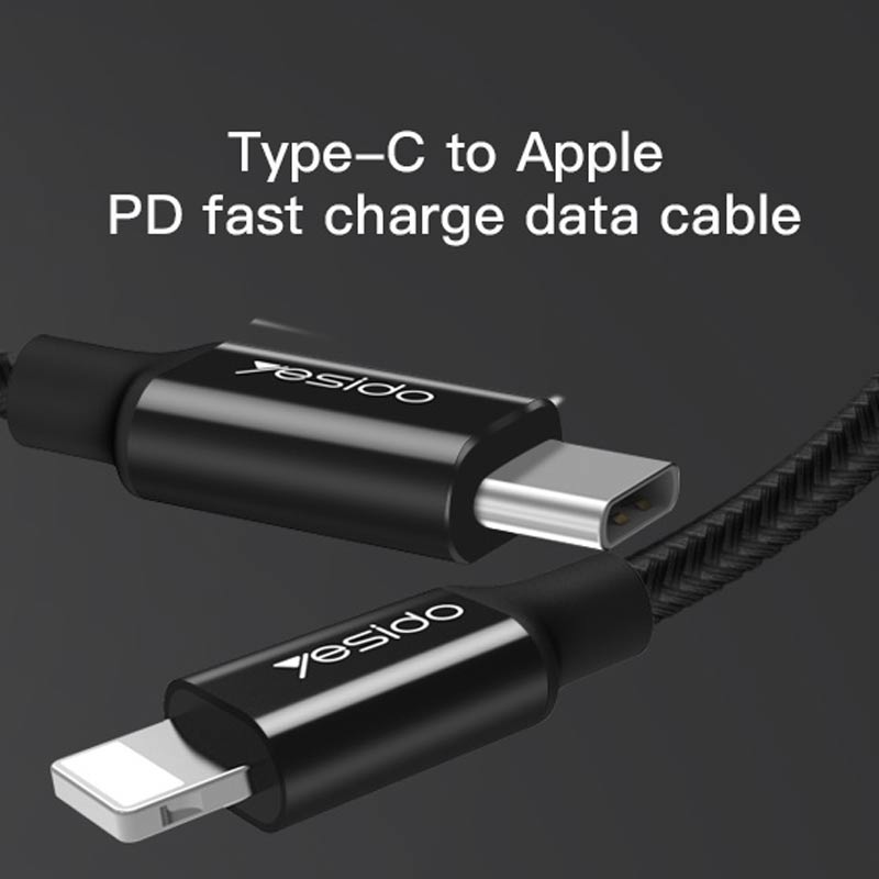 کابل تبدیل Yesido CA-30 Type-C to Lightning 1.2m