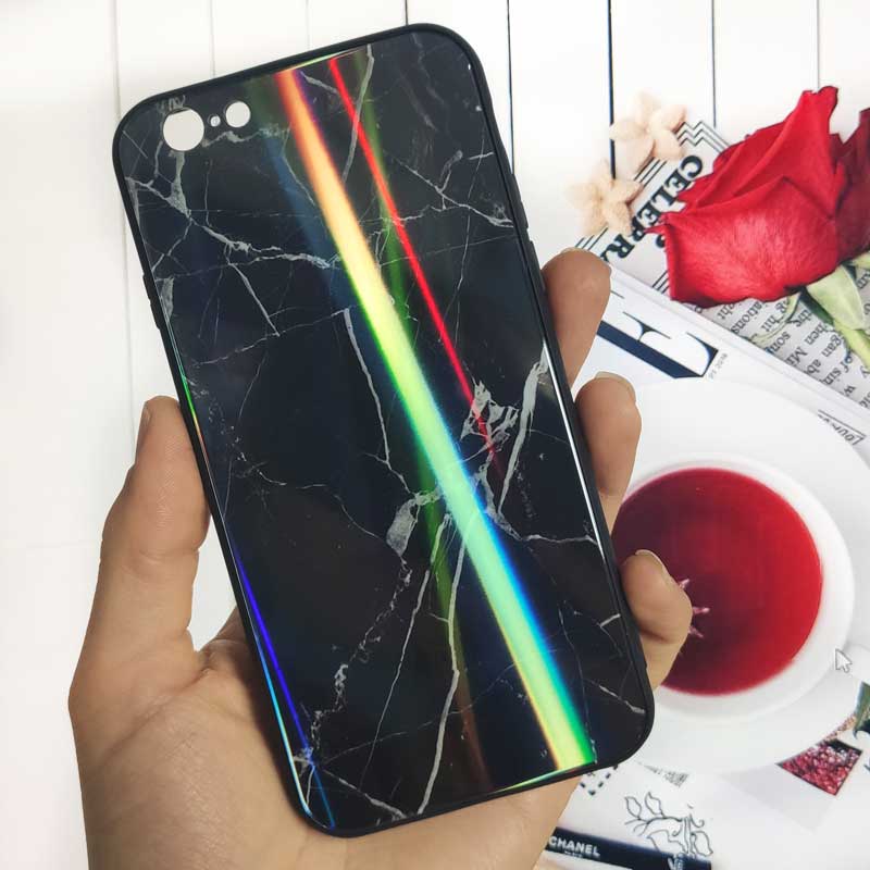 قاب لیزری پشت گلسی سنگی آیفون iPhone 6 / 6s
