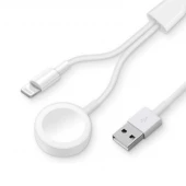 کابل دو سر آیفونی و مغناطیسی شارژ Apple Watch 1m