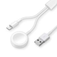 کابل دو سر آیفونی و مغناطیسی شارژ Apple Watch 1m