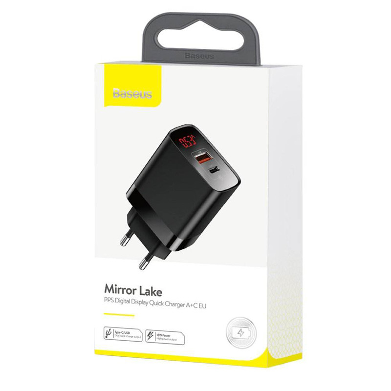 شارژر دیواری فست شارژ Baseus Mirror Lake QC3 18W