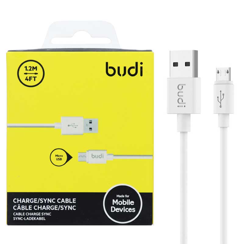 کابل میکرو یو اس بی Budi M8J012 2A 1.2m