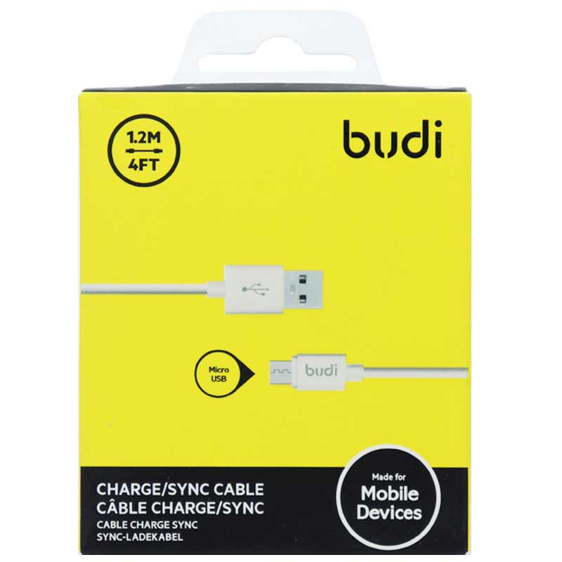 کابل میکرو یو اس بی Budi M8J012 2A 1.2m