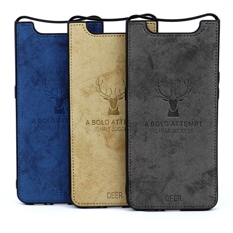 قاب چرمی طرح گوزن Samsung Galaxy A80