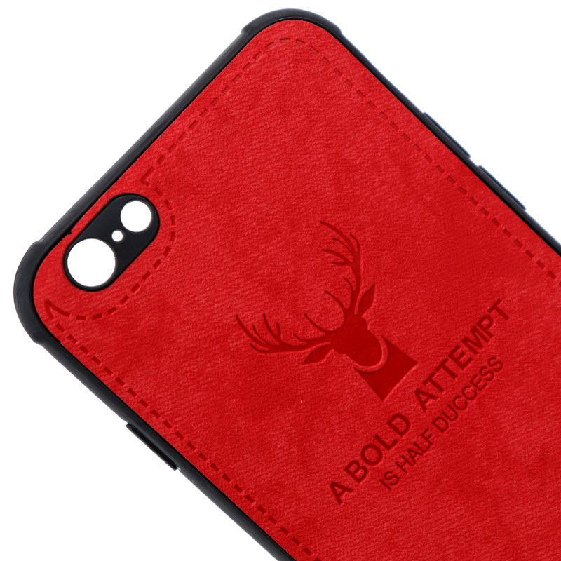 قاب چرمی طرح گوزن iPhone 6/6s قرمز