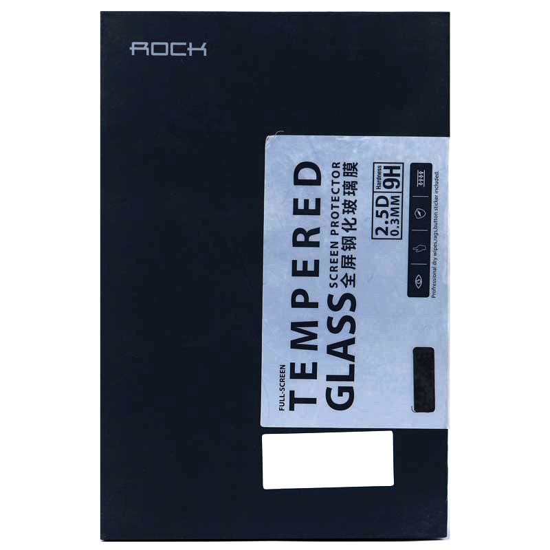 گلس ROCK آیفون 7/8 Plus مشکی + 2 عدد برچسب پشت