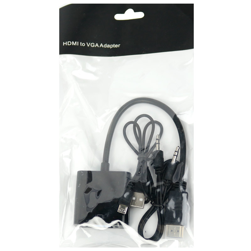 تبدیل HDMI To VGA + کابل صدا و کابل Micro USB