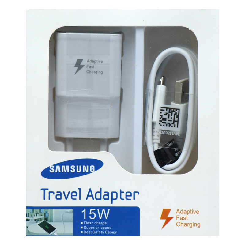 شارژر دیواری فست شارژ Samsung Travel S6 2.1A + کابل میکرو یو اس بی