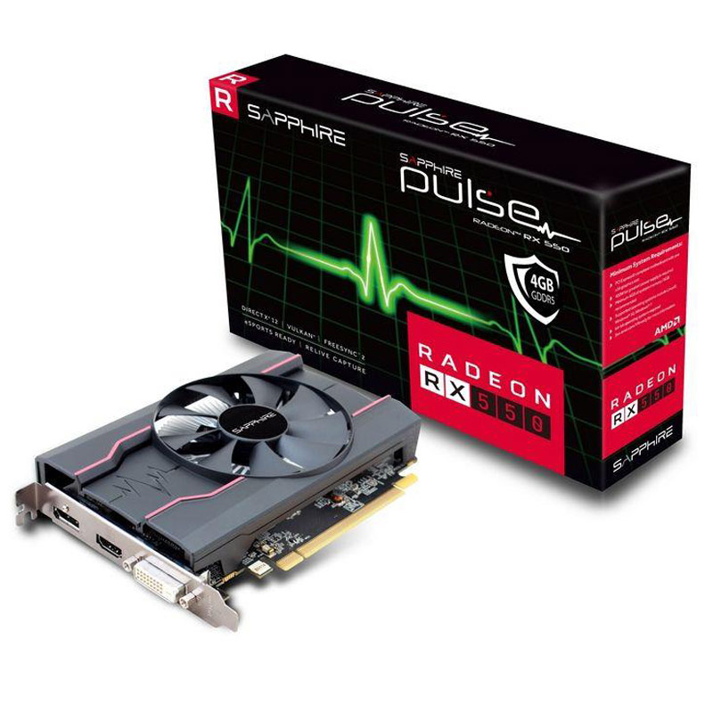 کارت گرافیک Sapphire Pulse Radeon RX550 4GB 128Bit GDDR5