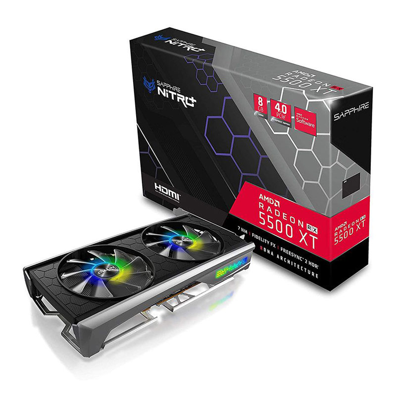 کارت گرافیک Sapphire Radeon Nitro Plus RX5500 8GB GDDR6 128Bit
