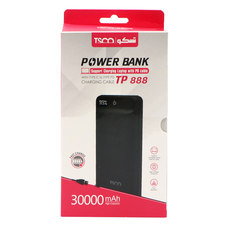 پاور بانک فست شارژ 30000 تسکو TSCO TP 888