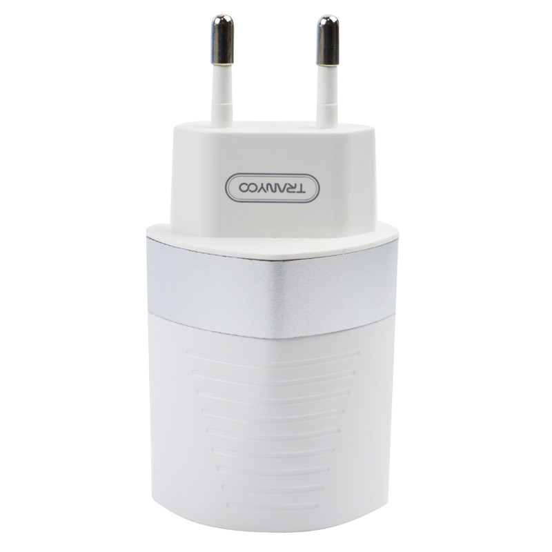 شارژر دیواری فست شارژ Tranyoo V12 2.4A 12W + کابل میکرو یو اس بی