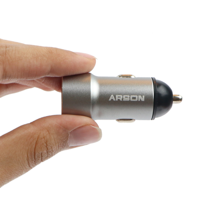 شارژر فندکی فست شارژ Arson 2.4A AN-X44 + کابل آیفونی