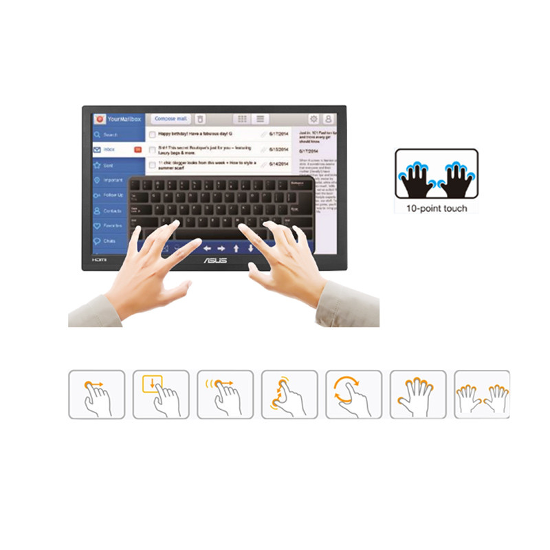 مانیتور ایسوس VT168H سایز 15.6 اینچ