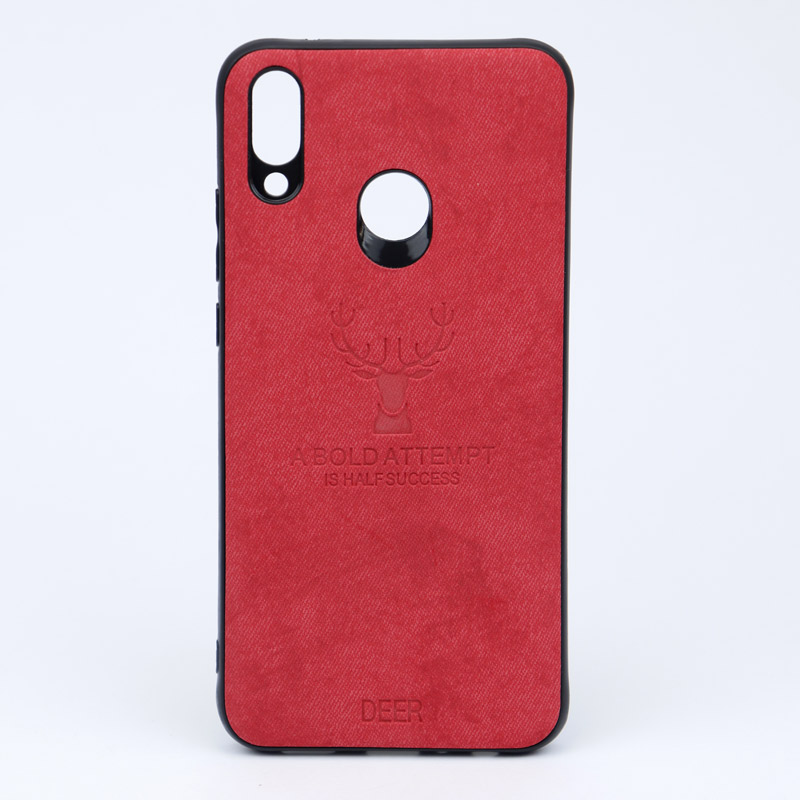 قاب چرمی طرح گوزن Huawei Y9 2019 قرمز