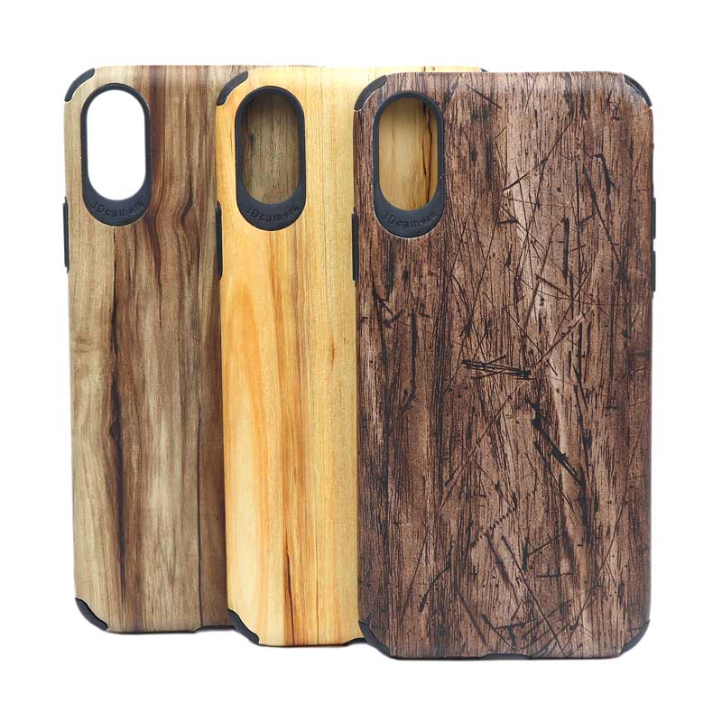 قاب طرح چوب iPhone X