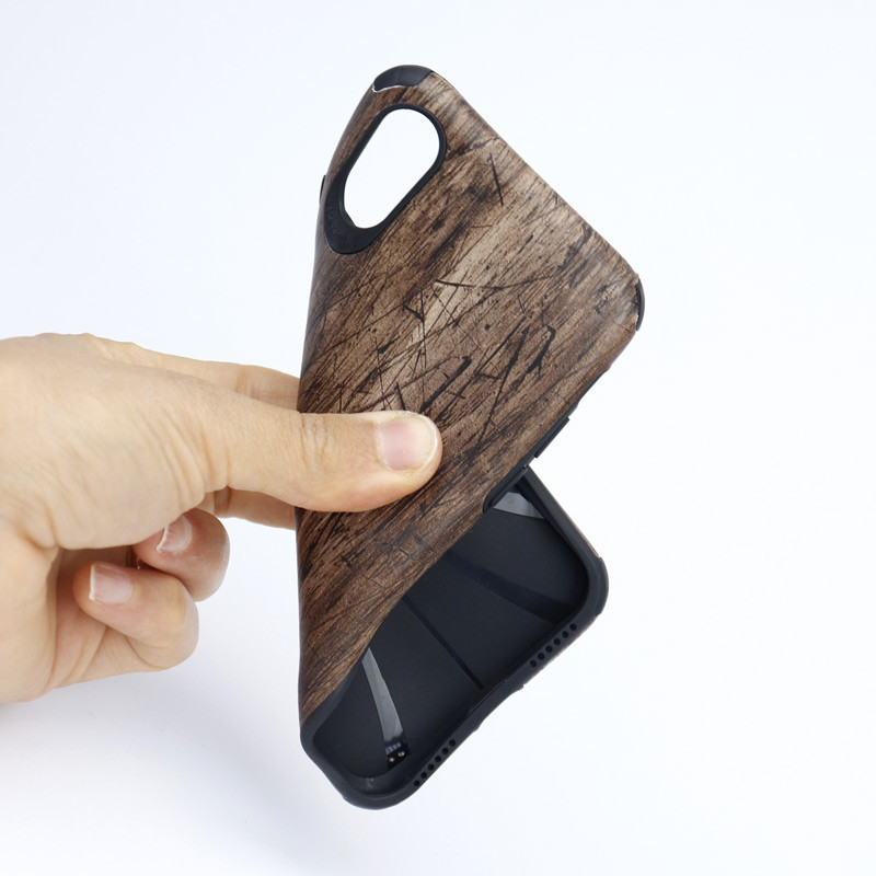 قاب طرح چوب iPhone X