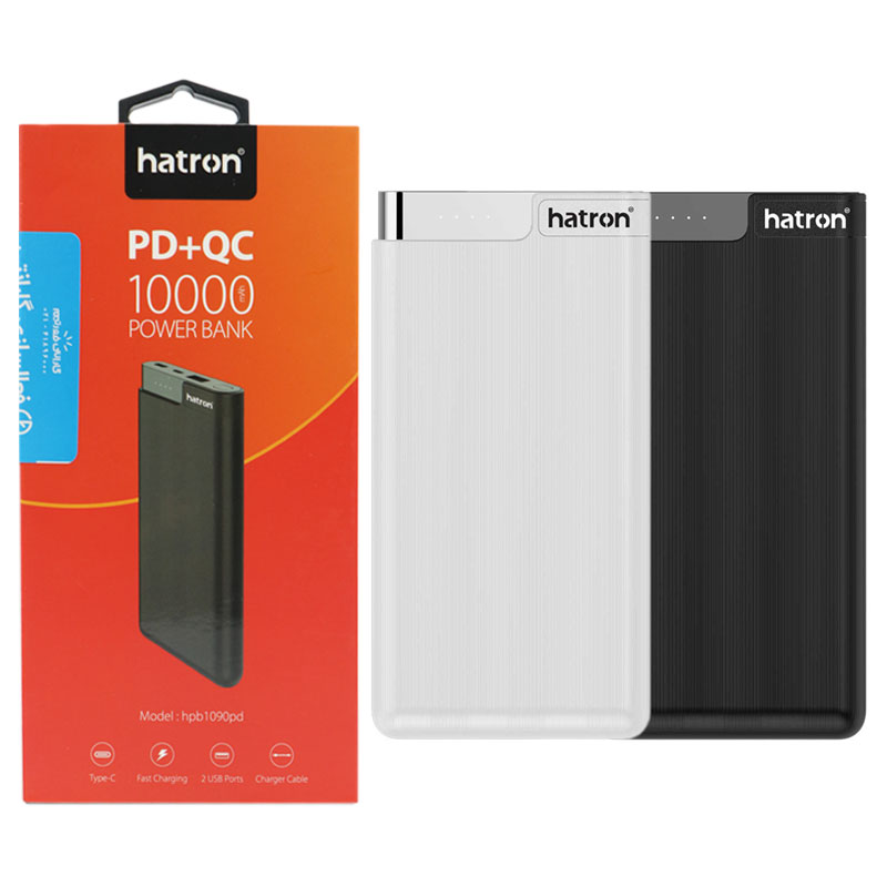 پاور بانک فست شارژ 10000 هترون Hatron HPB1090PD PD QC3 18W