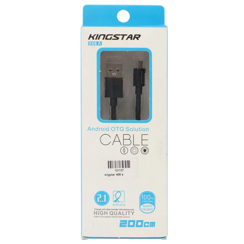 کابل میکرو یو اس بی KingStar K68a 2.1A 2m