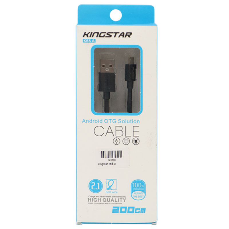 کابل میکرو یو اس بی KingStar K68a 2.1A 2m