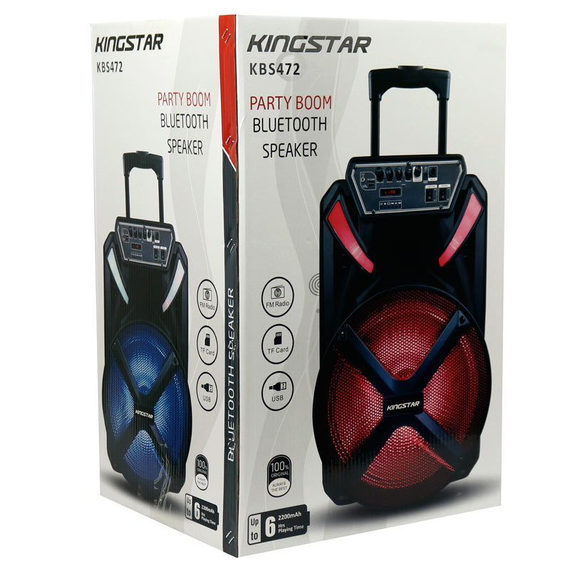 اسپیکر چمدانی بلوتوثی رم و فلش خور KingStar KBS472