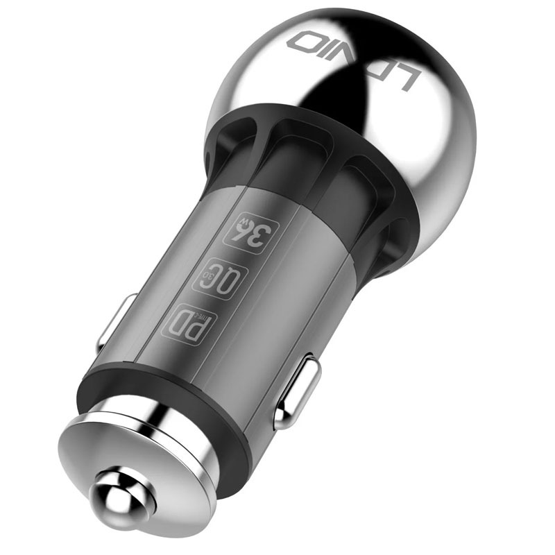 شارژر فندکی فست شارژ LDNIO C1 36W PD+QC3 + کابل Type-C