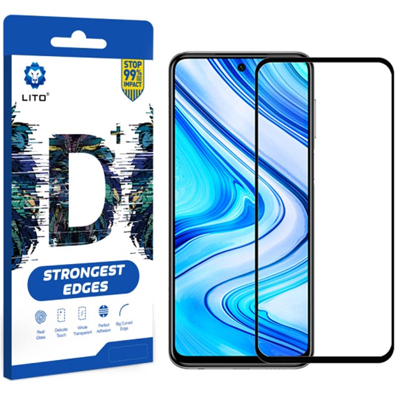 گلس +D لیتو Xiaomi Redmi Note 9s / 9 Pro مشکی