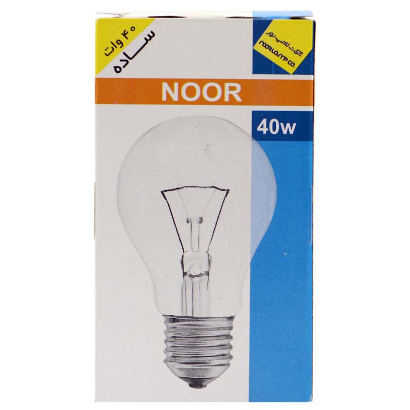لامپ رشته ای لامپ نور Lamp Noor E27 40W