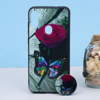 قاب طرحدار + پاپ سوکت Samsung A11 کد7 سری B