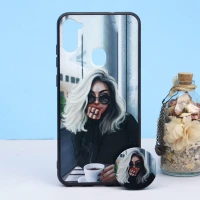قاب طرحدار + پاپ سوکت Samsung A11 کد3 سری B