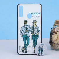 قاب طرحدار + پاپ سوکت Samsung A20s کد6 سری B