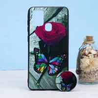 قاب طرحدار + پاپ سوکت Samsung A21s کد7 سری B