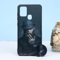 قاب طرحدار + پاپ سوکت Samsung A21s کد9 سری B