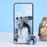 قاب طرحدار + پاپ سوکت Samsung A21s کد5 سری B