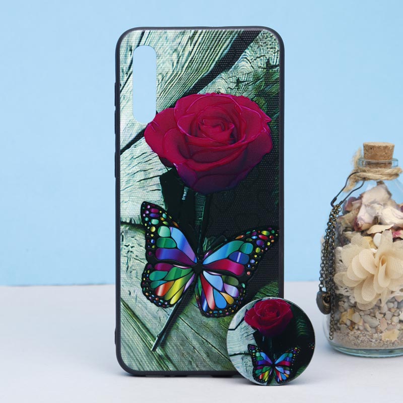 قاب طرحدار + پاپ سوکت Samsung A30s/A50s کد7 سری B