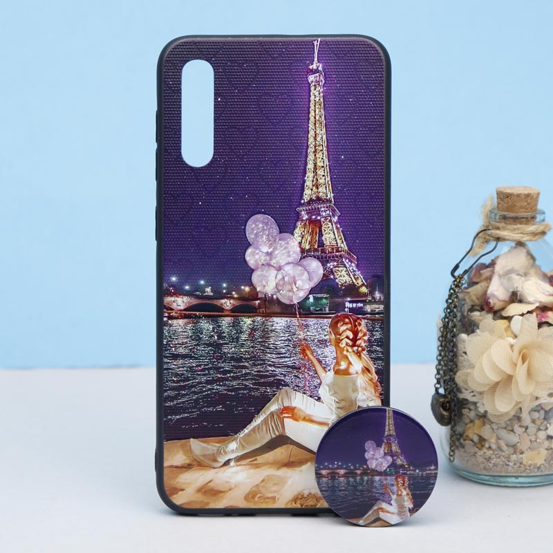 قاب طرحدار + پاپ سوکت Samsung A30s/A50s کد2 سری B