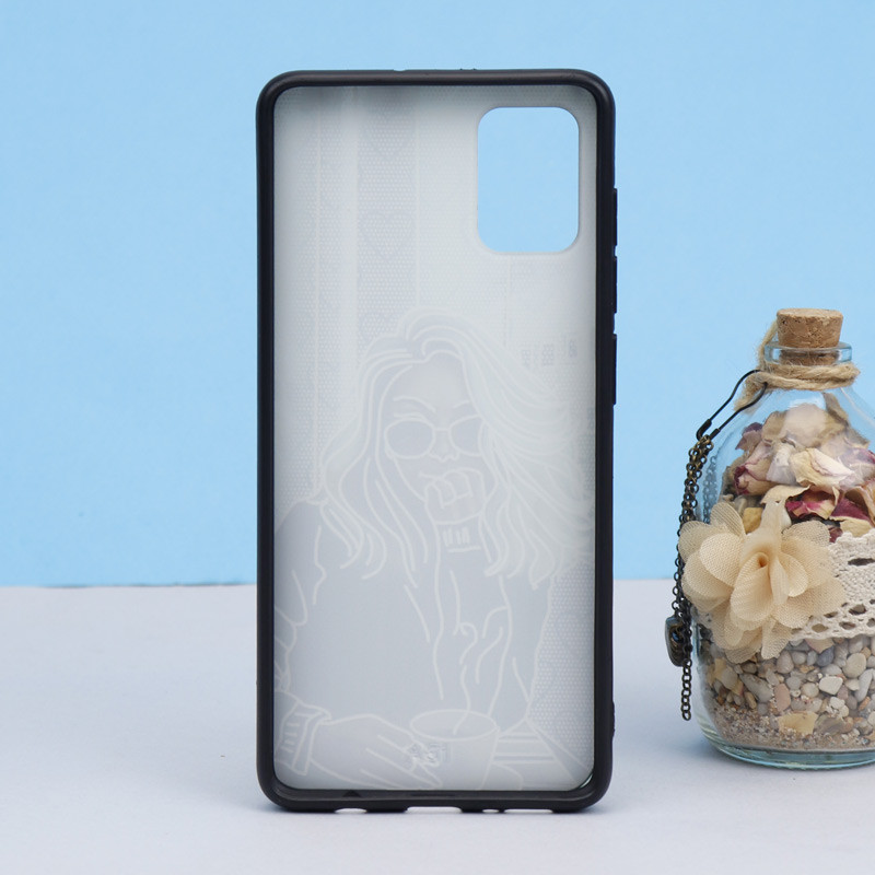 قاب طرحدار + پاپ سوکت Samsung A31 کد3 سری B