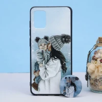 قاب طرحدار + پاپ سوکت Samsung A31 کد5 سری B
