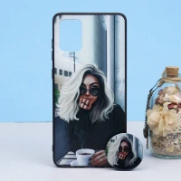 قاب طرحدار + پاپ سوکت Samsung A71 کد3 سری B