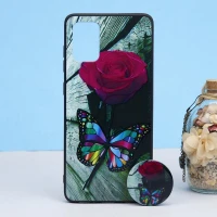 قاب طرحدار + پاپ سوکت Samsung A71 کد7 سری B