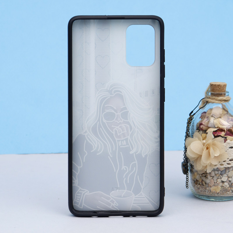 قاب طرحدار + پاپ سوکت Samsung A71 کد3 سری B