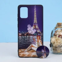 قاب طرحدار + پاپ سوکت Samsung A71 کد2 سری B